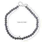 Hämatit Halskette ca. 50 cm + 5 cm Extender, ca. 254,00 ct.