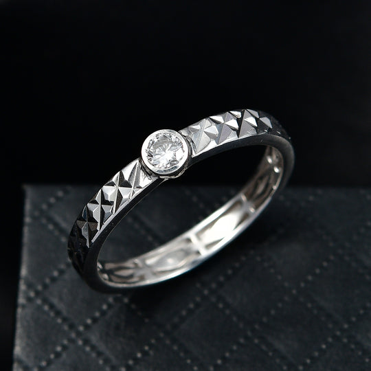 LUXURIANT DIAMOND - Lab Grown Diamant VS-EF Ring 925 Silber 750 Gelbgold Vermeil (Größe 20.00) ca. 0,25 ct
