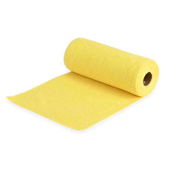 Wiederverwendbare Abreiß-Mikrofaser-Handtuchrolle - 30x30cm, 30 Tücher/Rolle, 180gsm, Gelb