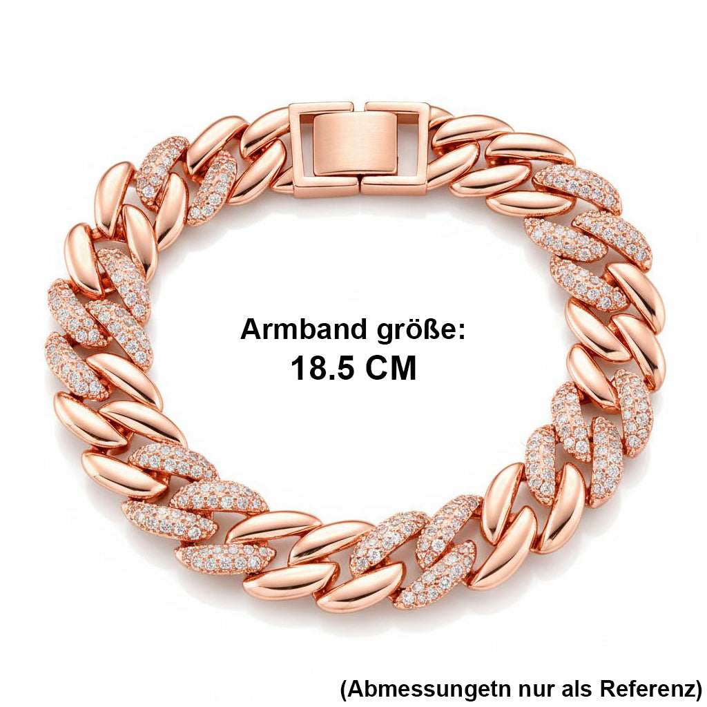 Weißer Zirkonia Armband ca. 18.5 cm Nickelfreies Messing