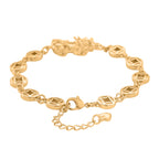 Nickelfreies Messing Armband ca. 18 cm + 2.5 cm Extender, ca. 13,50g, Goldfarben