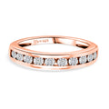 D'Joy Half Eternity Ring mit Diamantakzenten, 925 Silber 750 rosévergoldet