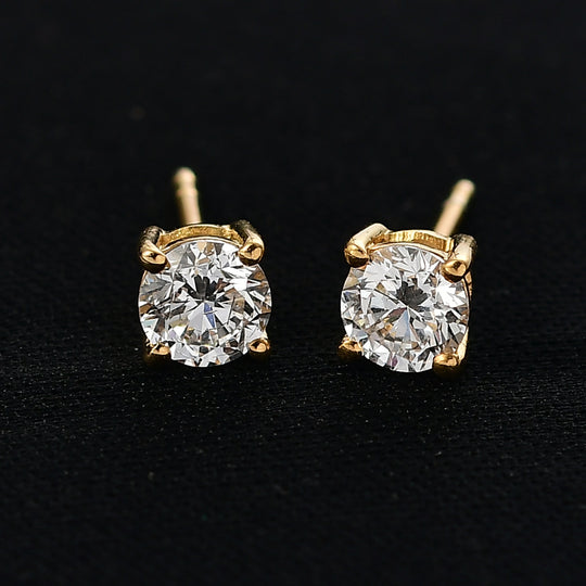 LUXURIANT DIAMOND - Lab Grown Diamant SI-GH SGL zertifiziert Ohrringe 925 Silber rhodiniert ca. 1.00 ct
