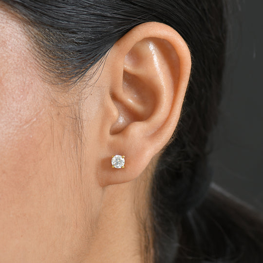LUXURIANT DIAMOND - Lab Grown Diamant SI-GH SGL zertifiziert Ohrringe 925 Silber rhodiniert ca. 1.00 ct