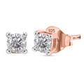 LUXURIANT SGL zertifizierte SI-GH Labor Diamant Ohrringe, 925 Silber 750 Roségold Vermeil - 0,50 ct.