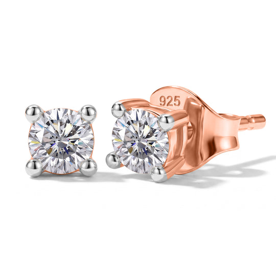 LUXURIANT DIAMOND - Lab Grown Diamant SI-GH SGL zertifiziert Ohrringe 925 Silber 750 Gelbgold Vermeil ca. 0.50 ct