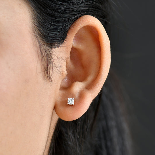LUXURIANT DIAMOND - Lab Grown Diamant SI-GH SGL zertifiziert Ohrringe 925 Silber 750 Roségold Vermeil ca. 0.50 ct