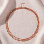 Nickelfreies Messing Halskette ca. 50 cm + 3.5 cm Extender, rosévergoldet, ca. 12,50g