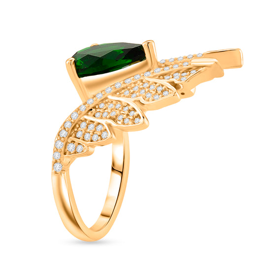 Rosa Zirkonia, Weißer Zirkonia Ring Nickelfreies Messing (Größe 17.75)