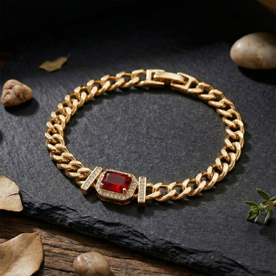 Rosa Zirkonia, Weißer Zirkonia Armband ca. 19 cm Nickelfreies Messing vergoldet