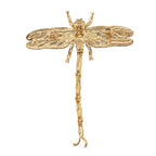 Schwarze Kristall Libelle Brosche emailliert