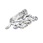 Mehrfarbiger Kristall Panther Brosche