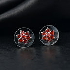 Lustro Stella Roter Zirkonia Ohrringe 925 Silber