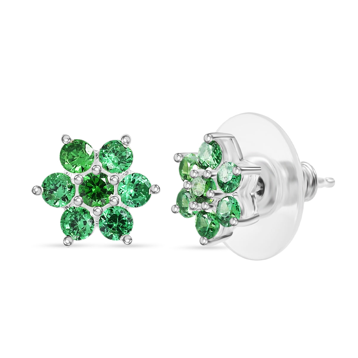 Lustro Stella Grüner Zirkonia Ohrringe 925 Silber