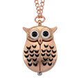 STRADA Eulen-Uhr, Aufklapp-Flügel-Design PC21S Japanisches Uhrwerk, Edelstahlboden, wasserresistenter Konstruktion, Rosafarben