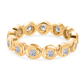 LUXURIANT DIAMOND - Lab Grown Diamant SI-GH Ring 925 Silber 750 Gelbgold Vermeil (Größe 18.00) ca. 1,00 ct