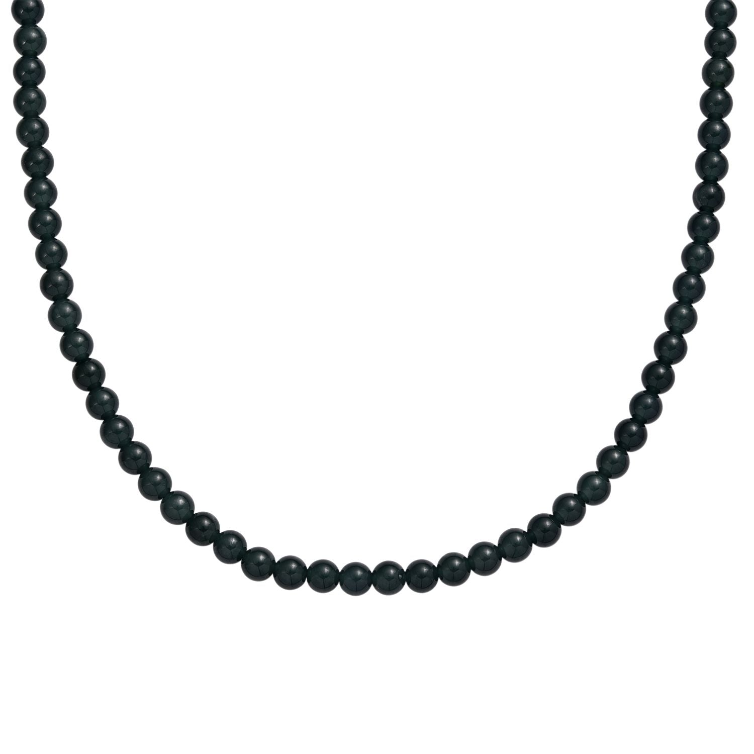 D'Joy Natürlicher Olmek Jadeit Halskette ca. 45 cm + 5 cm Extender, 925 Silber rhodiniert ca. 120,00 ct.