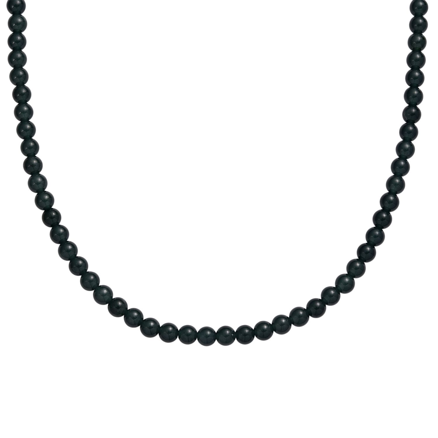 D'Joy Natürlicher Olmek Jadeit Halskette ca. 45 cm + 5 cm Extender, 925 Silber rhodiniert ca. 120,00 ct.