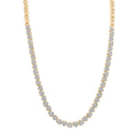 LUXURIANT DIAMOND - Lab Grown Diamant SI-GH SGL zertifiziert Halskette ca. 45 cm 925 Silber 750 Gelbgold Vermeil ca. 3,00 ct.