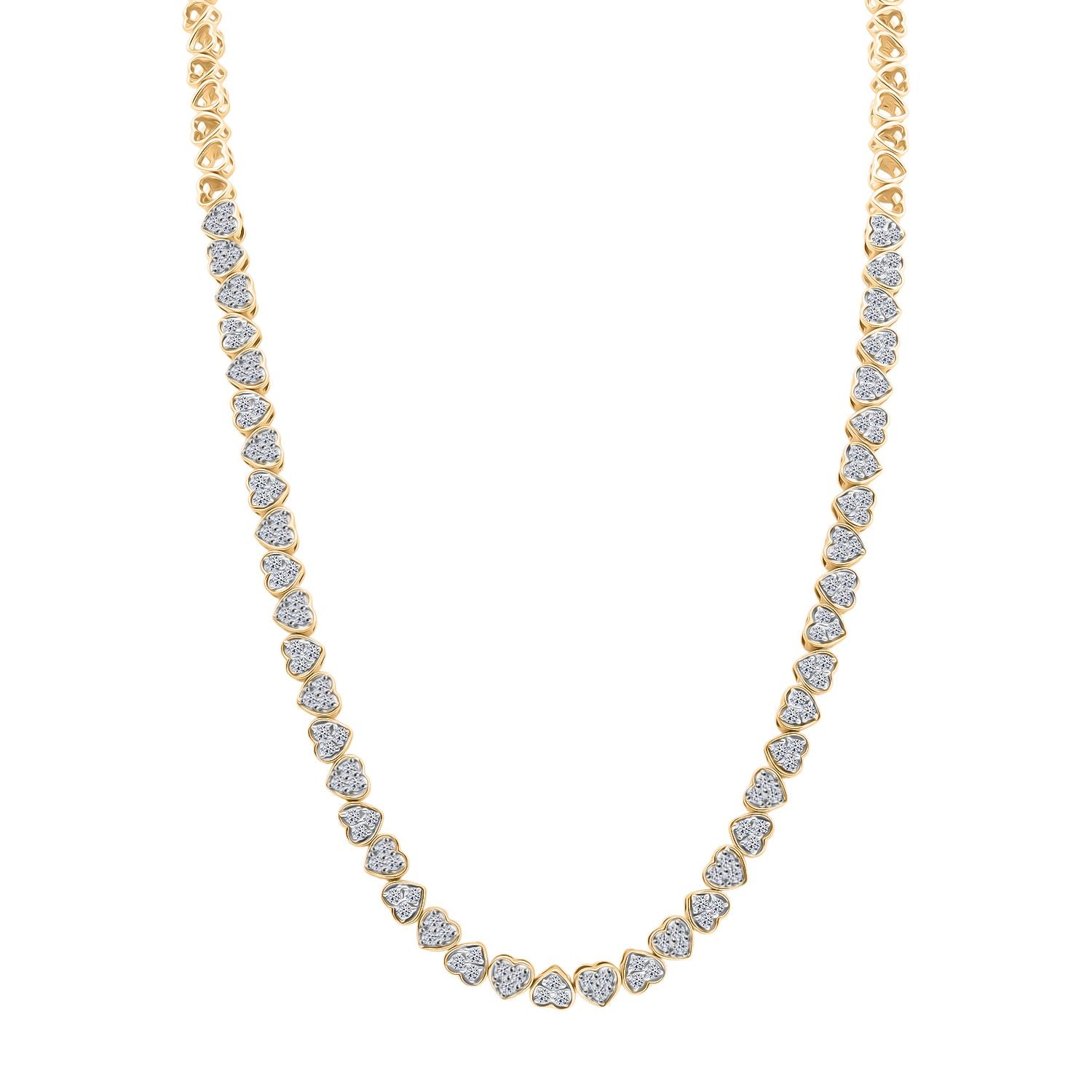 LUXURIANT DIAMOND - Lab Grown Diamant SI-GH SGL zertifiziert Halskette ca. 45 cm 925 Silber 750 Gelbgold Vermeil ca. 3,00 ct.