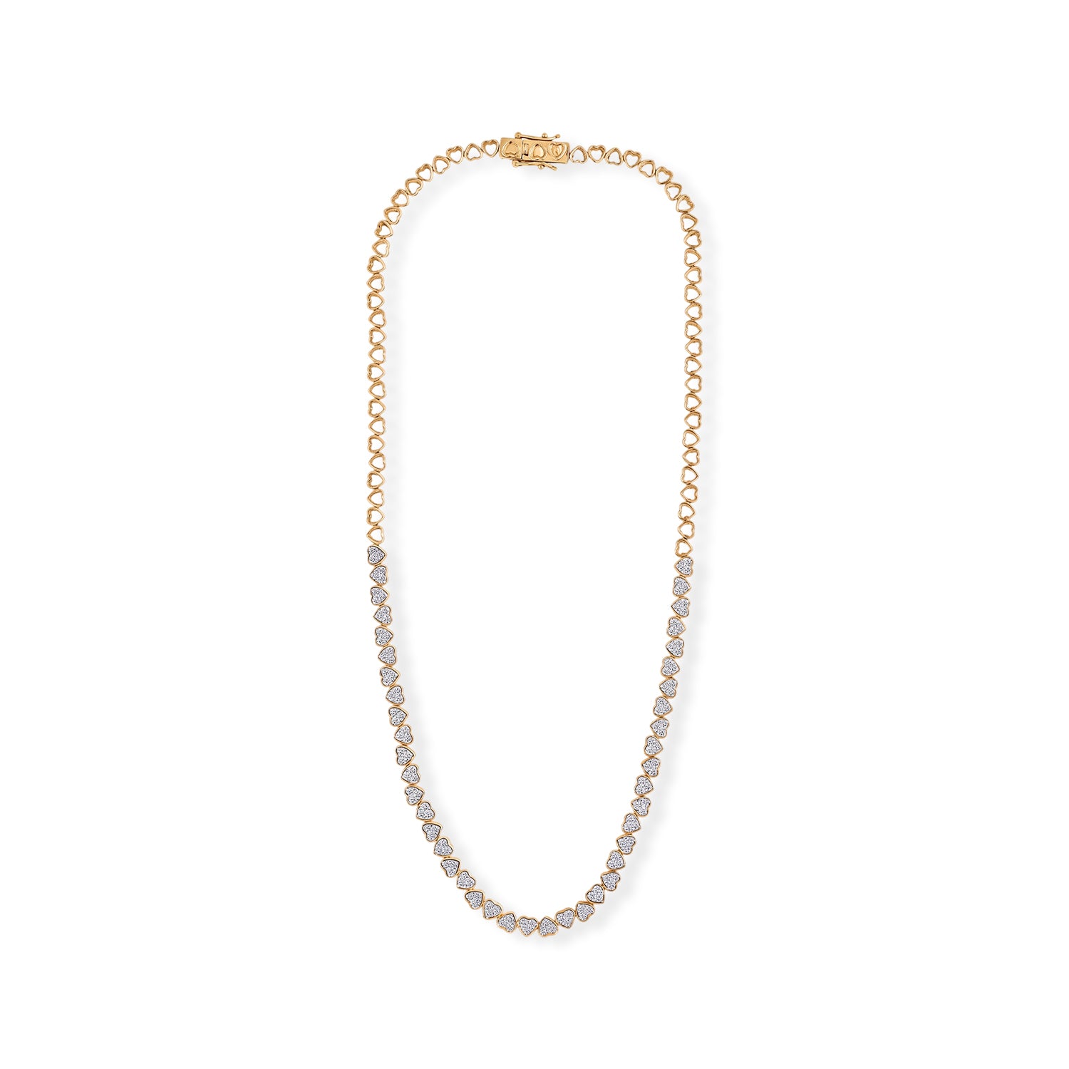 LUXURIANT DIAMOND - Lab Grown Diamant SI-GH SGL zertifiziert Halskette ca. 45 cm 925 Silber 750 Gelbgold Vermeil ca. 3,00 ct.