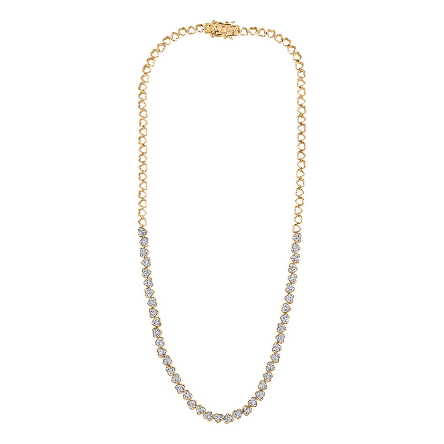 LUXURIANT DIAMOND - Lab Grown Diamant SI-GH SGL zertifiziert Halskette ca. 45 cm 925 Silber 750 Gelbgold Vermeil ca. 3,00 ct.