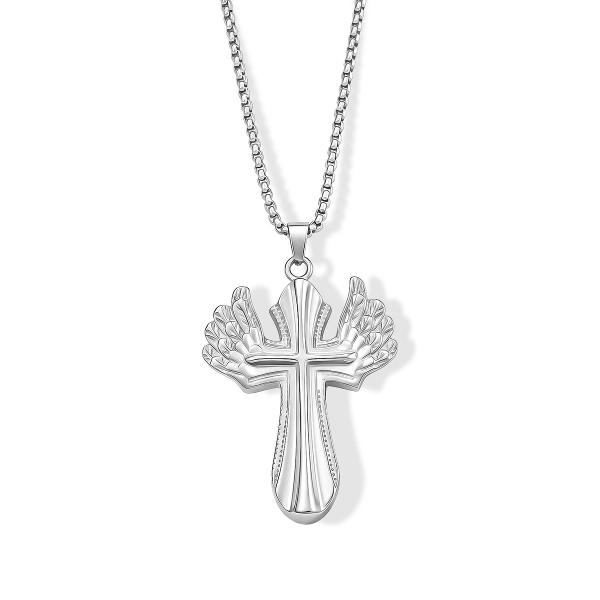 Kreuz Anhänger mit Kette ca. 59.5 cm, 316L Edelstahl ca. 27,50g