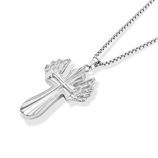 Kreuz Anhänger mit Kette ca. 59.5 cm, 316L Edelstahl ca. 27,50g