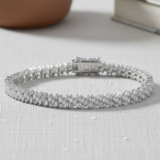 LUXURIANT DIAMOND - Lab Grown Diamant SI-GH SGL zertifiziert Armband ca. 20 cm 925 Silber ca. 3,00 ct.