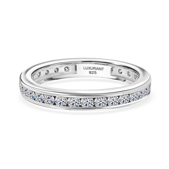LUXURIANT DIAMOND - Lab Grown Diamant VS-EF SGL zertifiziert Ring 925 Silber 750 Roségold Vermeil (Größe 18.00) ca. 1.00 ct
