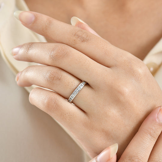 LUXURIANT DIAMOND - Lab Grown Diamant VS-EF SGL zertifiziert Ring 925 Silber 750 Roségold Vermeil (Größe 18.00) ca. 1.00 ct