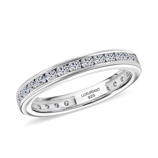 LUXURIANT DIAMOND - Lab Grown Diamant VS-EF SGL zertifiziert Ring 925 Silber 750 Roségold Vermeil (Größe 18.00) ca. 1.00 ct