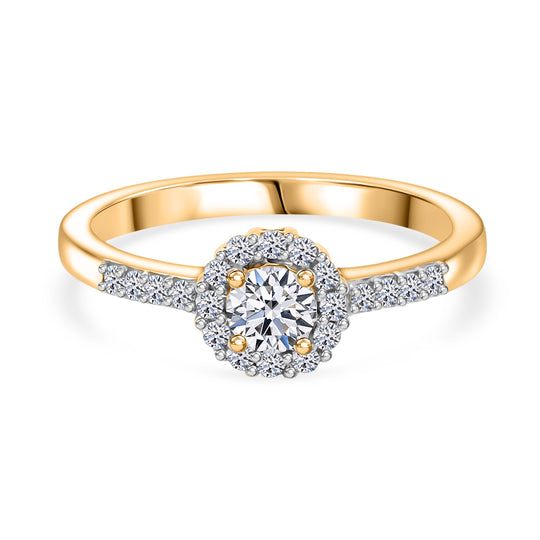 LUXURIANT DIAMOND - Lab Grown Diamant SI-GH Ring 925 Silber rhodiniert (Größe 18.00) ca. 0.50 ct