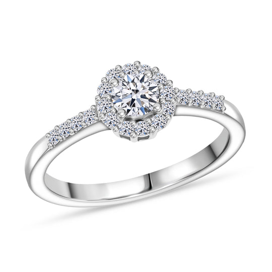 LUXURIANT DIAMOND - Lab Grown Diamant SI-GH Ring 925 Silber rhodiniert (Größe 18.00) ca. 0.50 ct