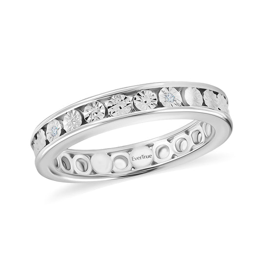 EVER TRUE Weißer Diamant Ring Nickelfreies Messing (Größe 20.00)