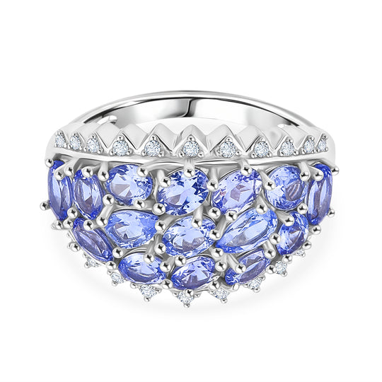 D'Joy Tansanit Ring 925 Silber rhodiniert (Größe 21.00) ca. 2,90 ct