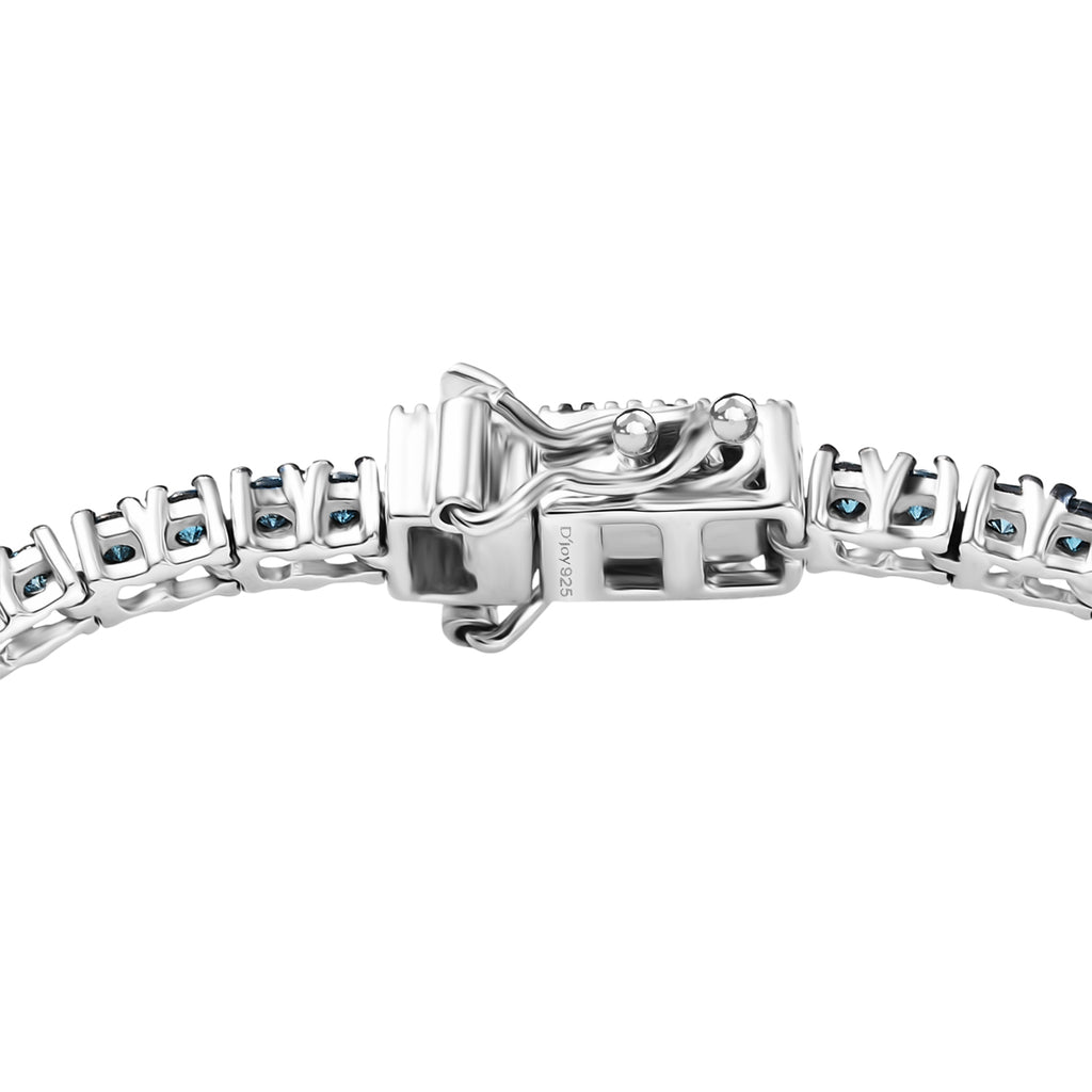 CULLINAN-MINE - Blauer Diamant Armband ca. 19 cm 925 Silber rhodiniert ca. 3.00 ct