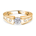 D'Joy Moissanit Ring, 925 Silber 750 vergoldet - 0,59 ct.