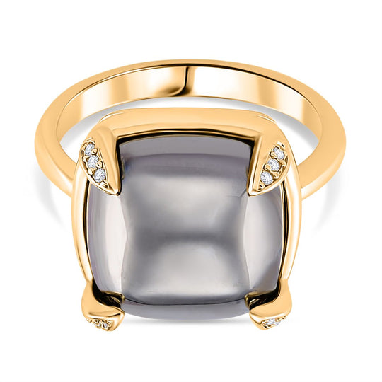 Terahertz Ring Nickelfreies Messing vergoldet (Größe 16.00) ca. 10,00 ct