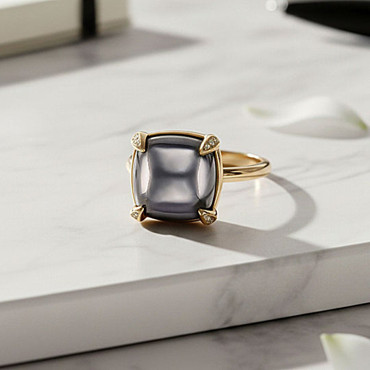 Terahertz Ring Nickelfreies Messing vergoldet (Größe 16.00) ca. 10,00 ct