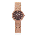 STRADA - Japanisches Uhrwerk, Burgunder Zifferblatt mit goldplattiertem Alloy Armband, 20 cm