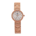 STRADA - Japanisches Uhrwerk, Weiß Zifferblatt mit Roségoldplattiertem Alloy Armband, 20 cm