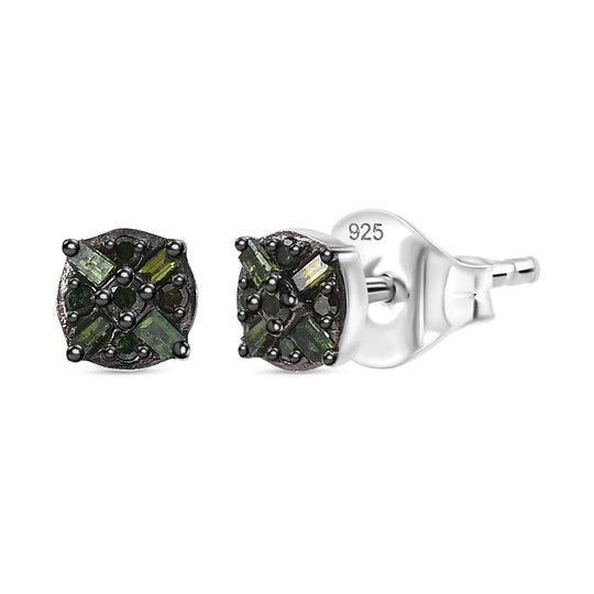 D'Joy Weißer Diamant Ohrringe 925 Silber rhodiniert ca. 0.15 ct