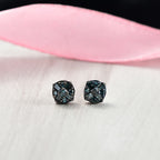 D'Joy Blauer Diamant Ohrringe 925 Silber rhodiniert ca. 0.15 ct
