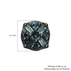 D'Joy Blauer Diamant Ohrringe 925 Silber rhodiniert ca. 0.15 ct
