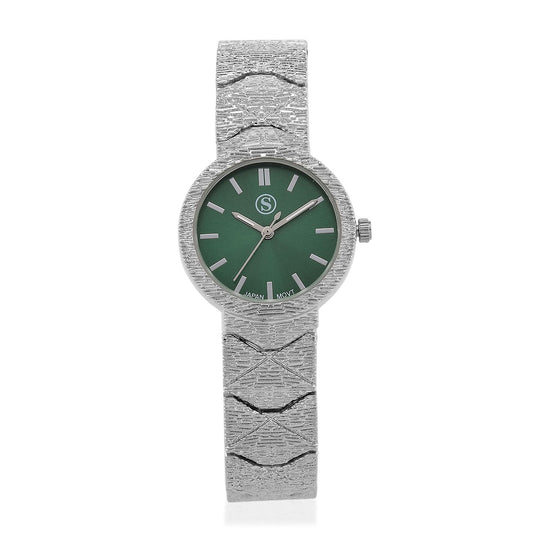 STRADA - Japanisches Uhrwerk, Burgunder Zifferblatt mit goldplattiertem Alloy Armband, 20 cm