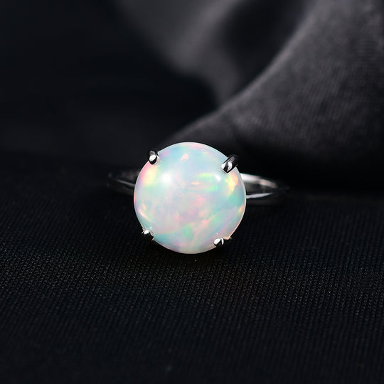 RHAPSODY AAAA natürlicher, äthiopischer Welo Opal Ring in 950 Platin - 5 ct.