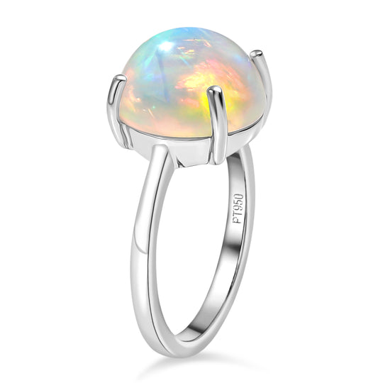 RHAPSODY AAAA natürlicher, äthiopischer Welo Opal Ring in 950 Platin - 5 ct.