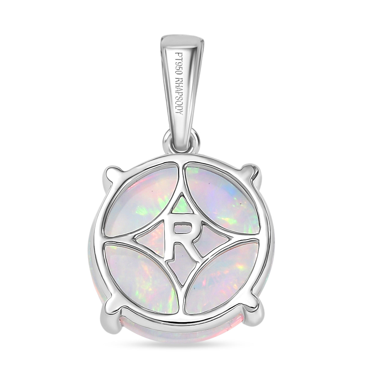 Rhapsody AAAA Natürlicher, äthiopischer Welo Opal Anhänger 950 Platin ca. 5,00 ct.