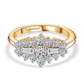 LUXURIANT DIAMOND - Lab Grown Diamant SI-GH SGL zertifiziert Ring 925 Silber 750 Gelbgold Vermeil (Größe 17.00) ca. 1.00 ct